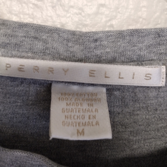 Gray Perry Ellis textured tshirt - Picture 4 of 4
